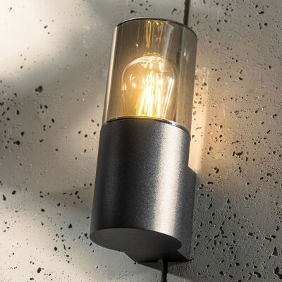 CGC Lighting - Bluebell Outdoor Cylinder Wall Light - Black - E27 - Outdoor wall light CGC Lighting - Bluebell Outdoor Cylinder Wall Light - Black - E27 - Outdoor wall light
