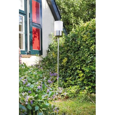 Luxform Jamaica Solar LED Spike Light in Silver Silver Luxform Jamaica Solar LED Spike Light in Silver Silver