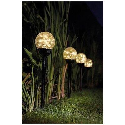 Luxform Lighting Mambo - stainless steel - cracked glass - solar spike light Outdoor lighting Luxform Lighting Mambo - stainless steel - cracked glass - solar spike light Outdoor lighting