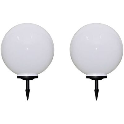 Berkfield Home Outdoor Pathway Lamps 2 pcs LED 50 cm with Ground Spike in White White Berkfield Home Outdoor Pathway Lamps 2 pcs LED 50 cm with Ground Spike in White White