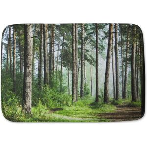 Benjamin Tate Design Beautiful summer forest with different trees Designer Bathmat in Green Green Benjamin Tate Design Beautiful summer forest with different trees Designer Bathmat in Green Green