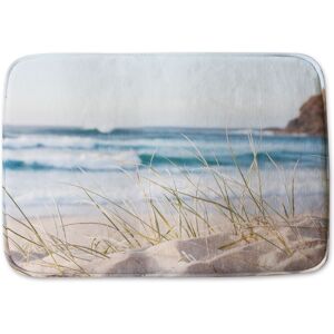 Benjamin Tate Design dune grass in Australia with turquoise surf waves of the pacific ocean Designer Bathmat in Green Green Benjamin Tate Design dune grass in Australia with turquoise surf waves of the pacific ocean Designer Bathmat in Green Green