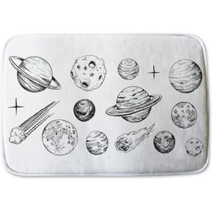 Benjamin Tate Design Set of space objects planets, stars Designer Bathmat in Gold Gold Benjamin Tate Design Set of space objects planets, stars Designer Bathmat in Gold Gold