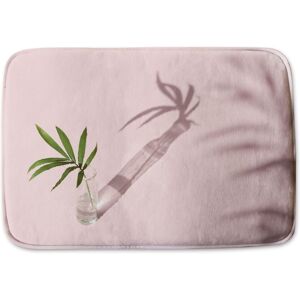 Benjamin Tate Design Botanical leaf on pink Designer Bathmat in Blue Blue Benjamin Tate Design Botanical leaf on pink Designer Bathmat in Blue Blue