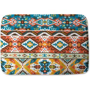 Benjamin Tate Design Colorful pattern in tribal style Designer Bathmat in Blue Blue Benjamin Tate Design Colorful pattern in tribal style Designer Bathmat in Blue Blue
