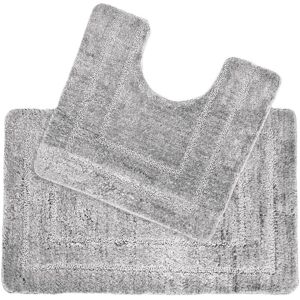 Allure Bath Fashions Lisa Silver Grey Bath Mat Set - Bath Type Allure Bath Fashions Lisa Silver Grey Bath Mat Set - Bath Type