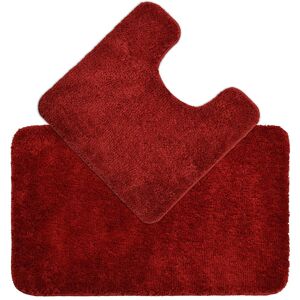 Allure Bath Fashions Deep Pile Microfibre Non Slip Bath Mat Set in Burgundy Burgundy Allure Bath Fashions Deep Pile Microfibre Non Slip Bath Mat Set in Burgundy Burgundy