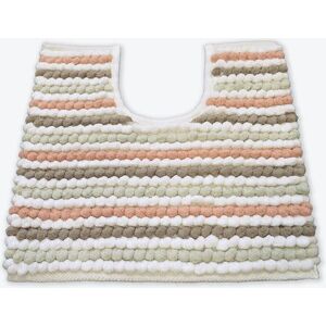 Allure Bath Fashions Striped Chunky Bobble Pedestal Mat in Pale Pink Pale Pink Allure Bath Fashions Striped Chunky Bobble Pedestal Mat in Pale Pink Pale Pink