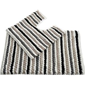 Allure Bath Fashions Chunky Bobble Striped Two Piece Bath Mat Set in Grey Grey Allure Bath Fashions Chunky Bobble Striped Two Piece Bath Mat Set in Grey Grey