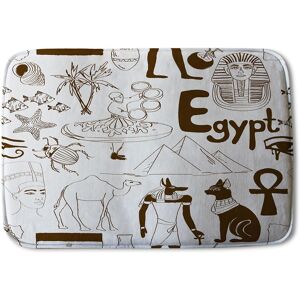 Benjamin Tate Design Hand Drawn Sketch Egypt Soft Bathmat in Brown Brown Benjamin Tate Design Hand Drawn Sketch Egypt Soft Bathmat in Brown Brown