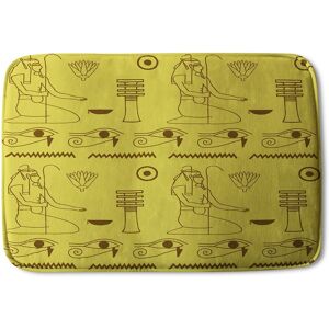 Benjamin Tate Design Pattern Of Egyptian Hieroglyphics Soft Bathmat in Yellow Yellow Benjamin Tate Design Pattern Of Egyptian Hieroglyphics Soft Bathmat in Yellow Yellow