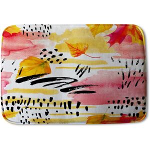 Benjamin Tate Design Abstract Fall Pattern In Bright Autumn Colours Soft Bathmat in Yellow Yellow Benjamin Tate Design Abstract Fall Pattern In Bright Autumn Colours Soft Bathmat in Yellow Yellow