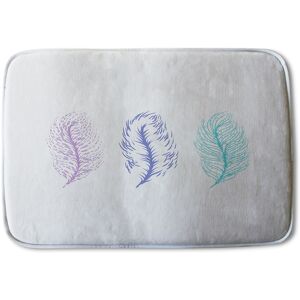 Benjamin Tate Design Feathers Soft Bathmat in Purple Purple Benjamin Tate Design Feathers Soft Bathmat in Purple Purple