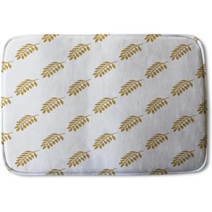Benjamin Tate Design Gold Leaf Pattern Soft Bathmat Gold Benjamin Tate Design Gold Leaf Pattern Soft Bathmat Gold
