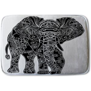 Benjamin Tate Design Elephant Silhouette Soft Bathmat in Black Black Benjamin Tate Design Elephant Silhouette Soft Bathmat in Black Black