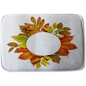 Benjamin Tate Design Circled Autumn Leaves Soft Bathmat in Orange Orange Benjamin Tate Design Circled Autumn Leaves Soft Bathmat in Orange Orange