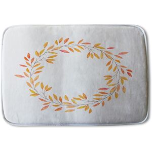 Benjamin Tate Design Autumn Reath Soft Bathmat in Orange Orange Benjamin Tate Design Autumn Reath Soft Bathmat in Orange Orange