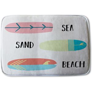 Benjamin Tate Design Sea Sand Surf Beach Soft Bathmat in Pink Pink Benjamin Tate Design Sea Sand Surf Beach Soft Bathmat in Pink Pink