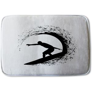 Benjamin Tate Design Surfer Silhouette Soft Bathmat in Black Black Benjamin Tate Design Surfer Silhouette Soft Bathmat in Black Black