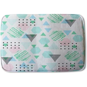 Benjamin Tate Design Geometric Shapes Soft Bathmat in Blue Blue Benjamin Tate Design Geometric Shapes Soft Bathmat in Blue Blue
