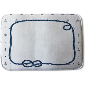 Benjamin Tate Design Rope Doodle Soft Bathmat in Blue Blue Benjamin Tate Design Rope Doodle Soft Bathmat in Blue Blue