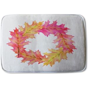 Benjamin Tate Design Pink & Orange Autumn Reath Soft Bathmat Pink Benjamin Tate Design Pink & Orange Autumn Reath Soft Bathmat Pink