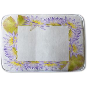 Benjamin Tate Design Gold & Purple Flowers Soft Bathmat in Pink Pink Benjamin Tate Design Gold & Purple Flowers Soft Bathmat in Pink Pink