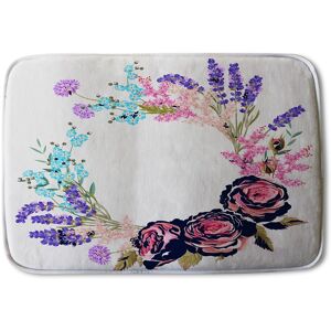 Benjamin Tate Design Beautiful Reath Soft Bathmat in Pink Pink Benjamin Tate Design Beautiful Reath Soft Bathmat in Pink Pink