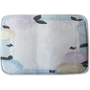 Benjamin Tate Design Pastel Colour Flowers Soft Bathmat in Blue Blue Benjamin Tate Design Pastel Colour Flowers Soft Bathmat in Blue Blue