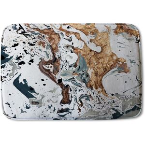 Benjamin Tate Design Bronze Marble Soft Bathmat in Brown Brown Benjamin Tate Design Bronze Marble Soft Bathmat in Brown Brown