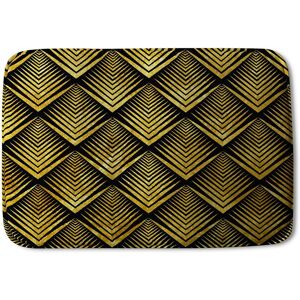 Benjamin Tate Design Golden Geometric Flower Pattern Soft Bathmat in Gold Gold Benjamin Tate Design Golden Geometric Flower Pattern Soft Bathmat in Gold Gold