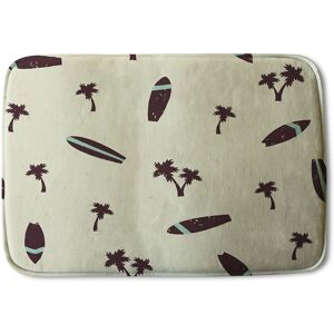 Benjamin Tate Design Surf Board & Palm Silhouettes Soft Bathmat in Yellow Yellow Benjamin Tate Design Surf Board & Palm Silhouettes Soft Bathmat in Yellow Yellow