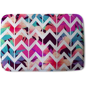 Benjamin Tate Design Tropical Geometric Zig Zags Soft Bathmat in Pink Pink Benjamin Tate Design Tropical Geometric Zig Zags Soft Bathmat in Pink Pink