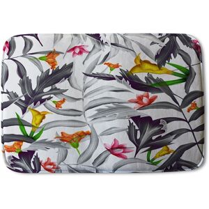 Benjamin Tate Design Monochrome Leaves Soft Bathmat in Black Black Benjamin Tate Design Monochrome Leaves Soft Bathmat in Black Black