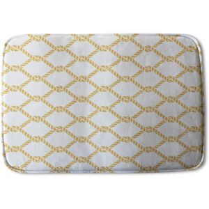 Benjamin Tate Design Gold Chainlink Rope Soft Bathmat Gold Benjamin Tate Design Gold Chainlink Rope Soft Bathmat Gold