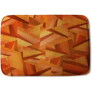 Benjamin Tate Design Autumn Coloured Geometric Triangle Patterns Soft Bathmat in Orange Orange Benjamin Tate Design Autumn Coloured Geometric Triangle Patterns Soft Bathmat in Orange Orange