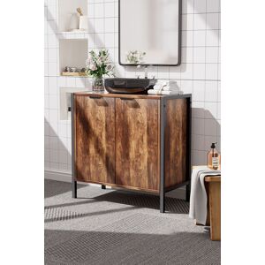 H&O Direct Double-door U-Shaped Undermount Sink Cabinet in Brown Brown H&O Direct Double-door U-Shaped Undermount Sink Cabinet in Brown Brown
