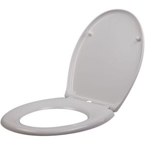Living and Home Soft Close O-Shape Toilet Seat in White White Living and Home Soft Close O-Shape Toilet Seat in White White
