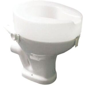 Aidapt Ashby Raised Toilet Seat 2 inch height in White White Aidapt Ashby Raised Toilet Seat 2 inch height in White White
