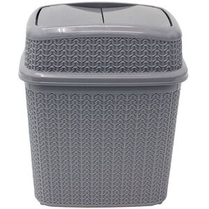 JVL Loop 10L Push Top Bin in Grey Grey JVL Loop 10L Push Top Bin in Grey Grey