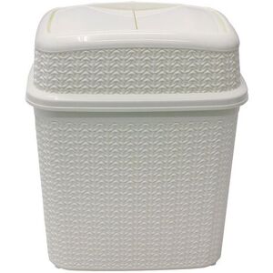 JVL Loop 10L Push Top Bin in Off-White Off-White JVL Loop 10L Push Top Bin in Off-White Off-White