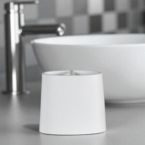 Showerdrape Alto Grey Collection Toothbrush Holder in White White Showerdrape Alto Grey Collection Toothbrush Holder in White White