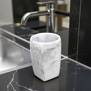 Showerdrape Octavia White Marble & Chrome Collection Tumbler White Showerdrape Octavia White Marble & Chrome Collection Tumbler White