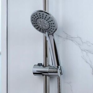 Showerdrape Spectra Chrome 3-spray Pattern Shower Head in Silver Silver Showerdrape Spectra Chrome 3-spray Pattern Shower Head in Silver Silver