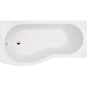 Balterley B Shape Left Hand Shower Bath Tub Leg Set 1700mm in White White Balterley B Shape Left Hand Shower Bath Tub Leg Set 1700mm in White White