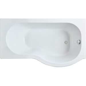 Balterley P Shape Right Hand Shower Bath Tub with Leg Set 1500mm in White White Balterley P Shape Right Hand Shower Bath Tub with Leg Set 1500mm in White White