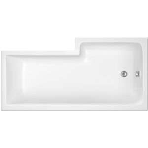 Balterley L Shape Left Hand Shower Bath Tub with Leg Set 1500mm in White White Balterley L Shape Left Hand Shower Bath Tub with Leg Set 1500mm in White White