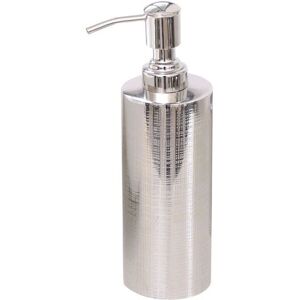 Melody Maison Silver Textured Metal Soap Dispenser in Metallic Silver Metallic Silver Melody Maison Silver Textured Metal Soap Dispenser in Metallic Silver Metallic Silver