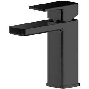 Balterley Square Mono Basin Mixer Tap Push Button Waste Matt Black Black Balterley Square Mono Basin Mixer Tap Push Button Waste Matt Black Black