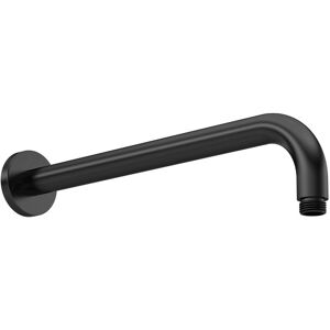 Balterley Round Wall Mount Shower Arm - 345mm - Matt Black Black Balterley Round Wall Mount Shower Arm - 345mm - Matt Black Black